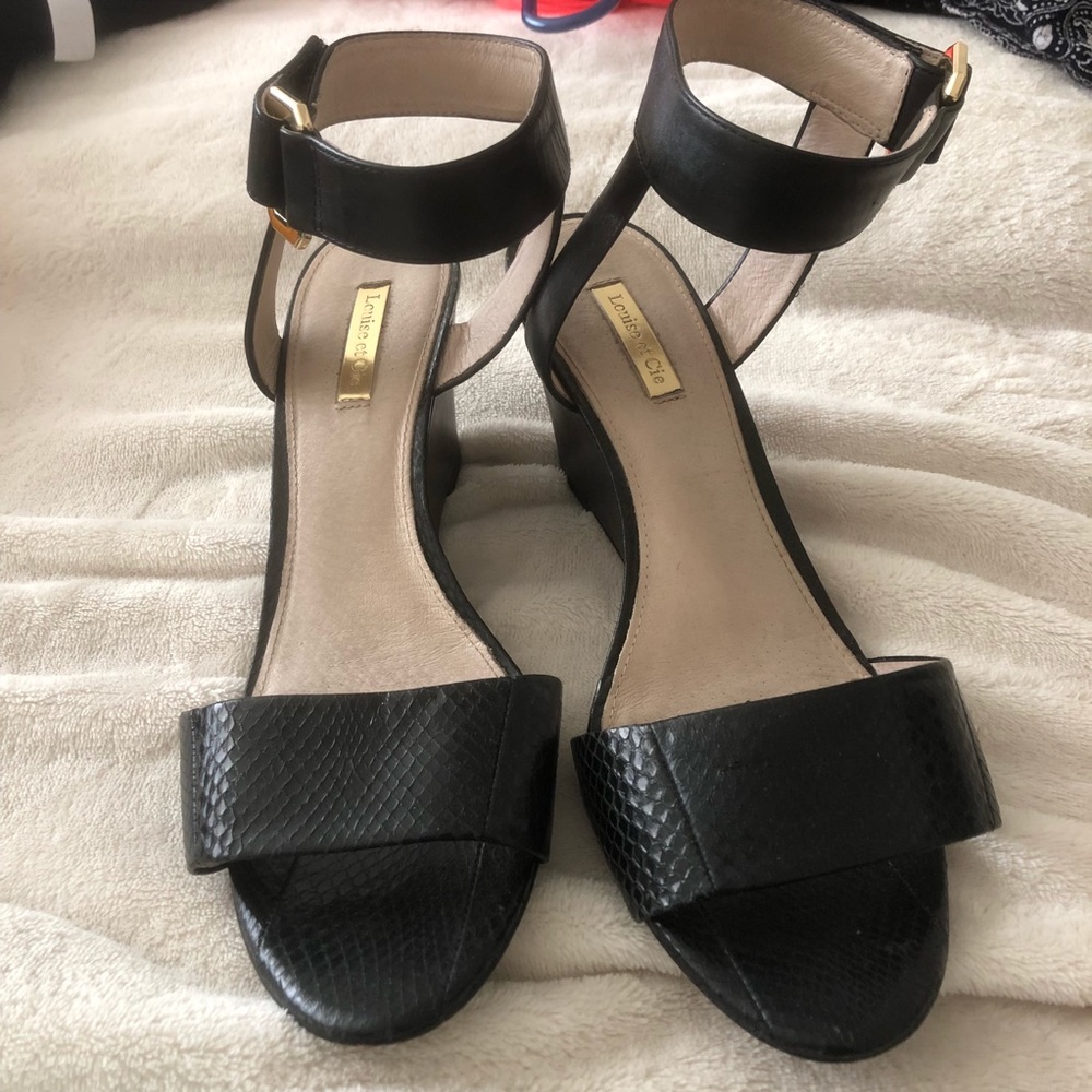 Louise et Cie Black Wedges